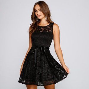 AND LACE PARTY DRESS